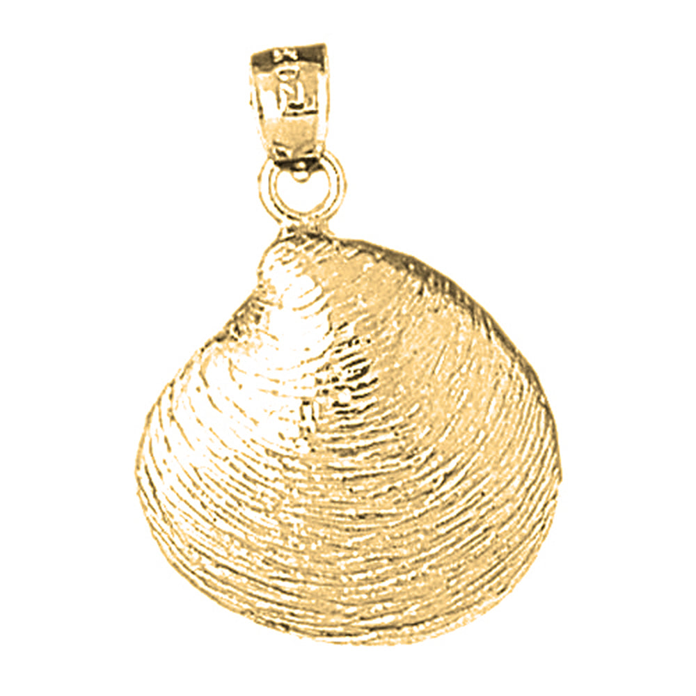 Yellow Gold-plated Silver Shell Pendant