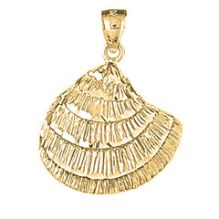 Yellow Gold-plated Silver Shell Pendant