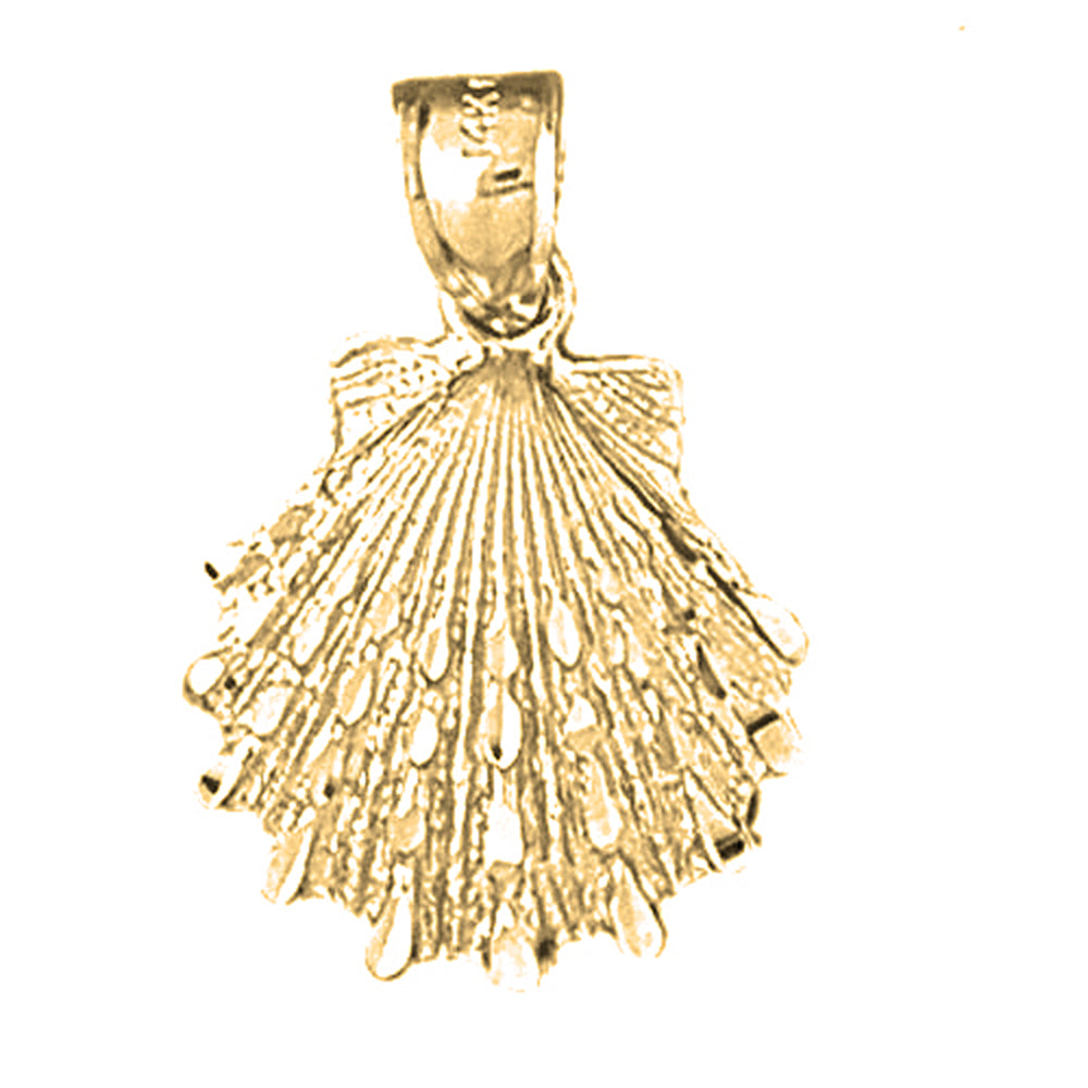 Yellow Gold-plated Silver Shell Pendant