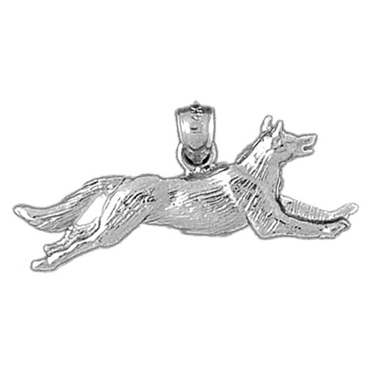 Sterling Silver Wolf Pendant