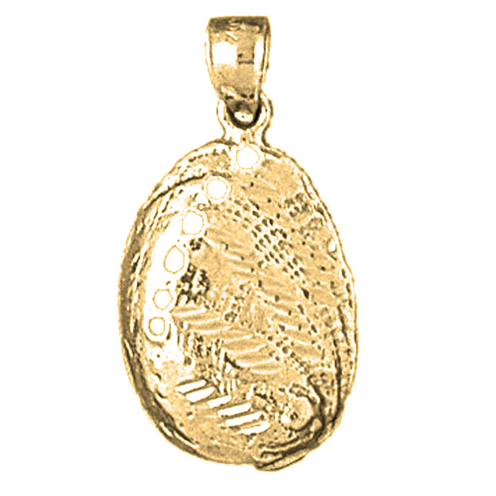 Yellow Gold-plated Silver Shell Pendant