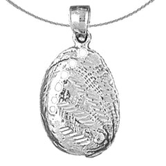 Muschelanhänger aus Sterlingsilber (rhodiniert oder gelbvergoldet)