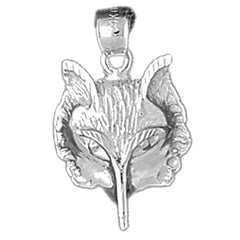 Sterling Silver Wolf Pendant