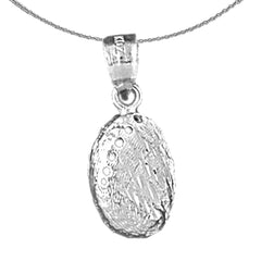 Sterling Silver Shell Pendant (Rhodium or Yellow Gold-plated)