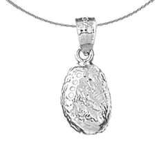 Sterling Silver Shell Pendant (Rhodium or Yellow Gold-plated)