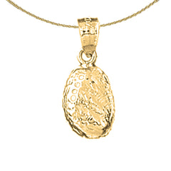 Sterling Silver Shell Pendant (Rhodium or Yellow Gold-plated)