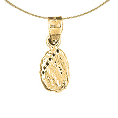 Muschelanhänger aus Sterlingsilber (rhodiniert oder gelbvergoldet)