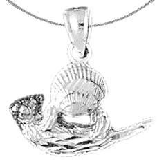 Sterling Silver Otter Pendant (Rhodium or Yellow Gold-plated)