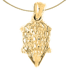 Sterling Silver Otter Pendant (Rhodium or Yellow Gold-plated)