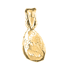 Yellow Gold-plated Silver Shell Pendant