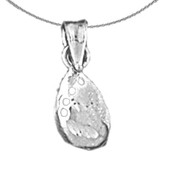Sterling Silver Shell Pendant (Rhodium or Yellow Gold-plated)