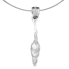 Sterling Silver Rat Pendant (Rhodium or Yellow Gold-plated)