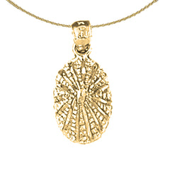 Sterling Silver Shell Pendant (Rhodium or Yellow Gold-plated)