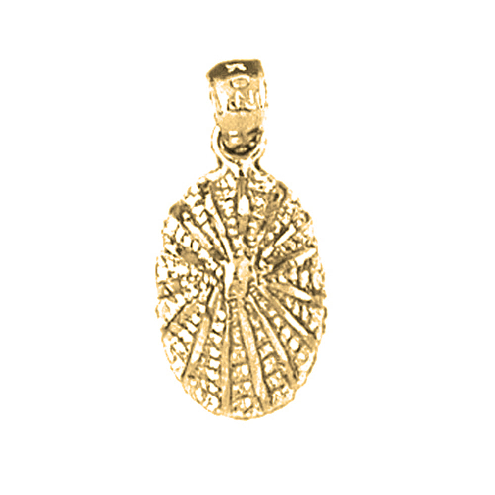 Yellow Gold-plated Silver Shell Pendant