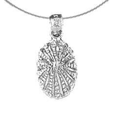 Sterling Silver Shell Pendant (Rhodium or Yellow Gold-plated)