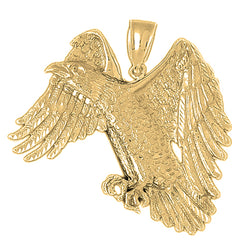 Yellow Gold-plated Silver Eagle Pendant