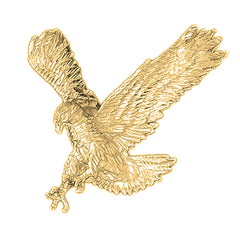 Yellow Gold-plated Silver Eagle Pendant
