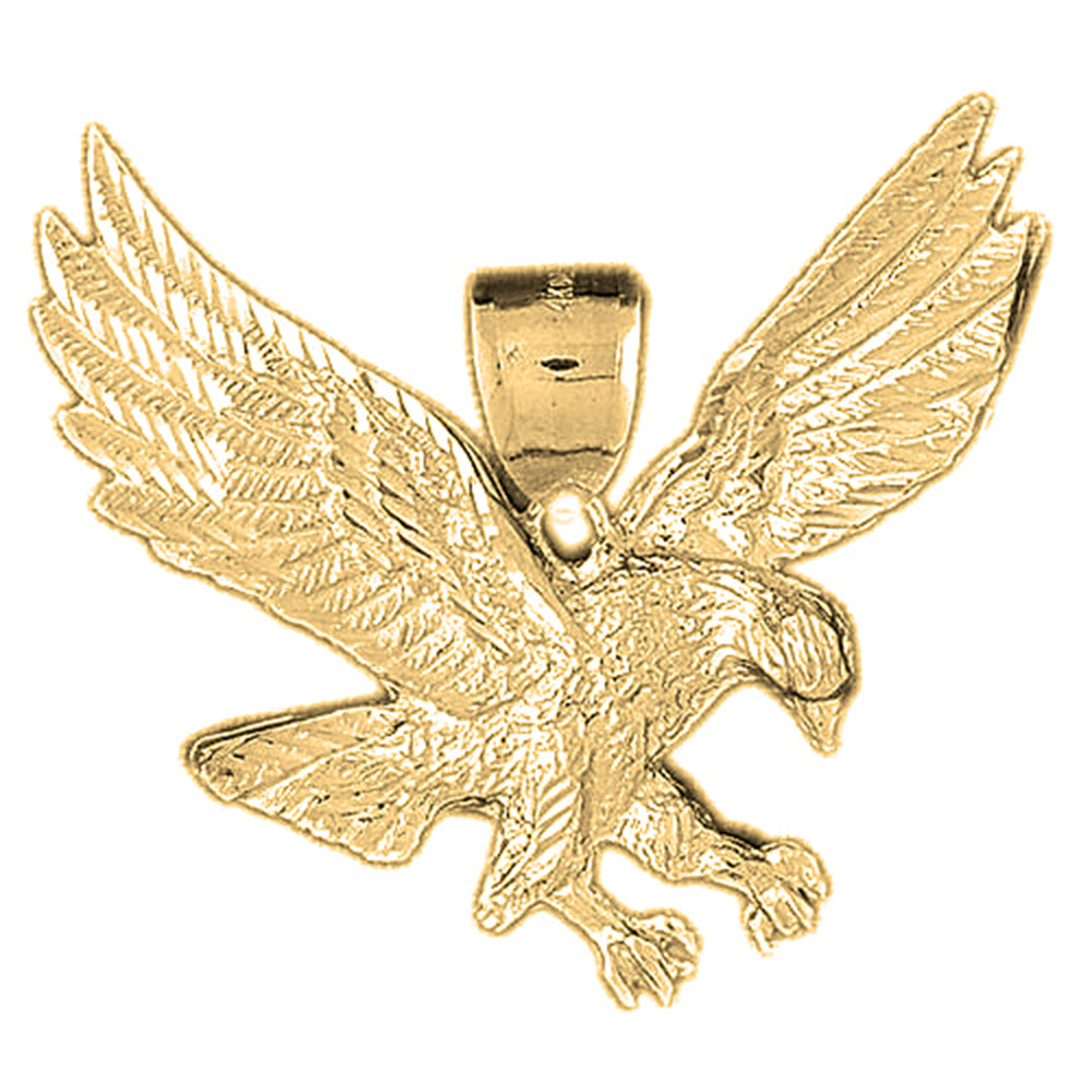 Yellow Gold-plated Silver Eagle Pendant