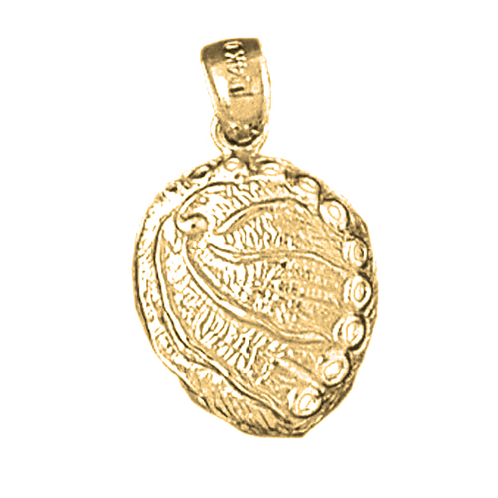 Yellow Gold-plated Silver Shell Pendant
