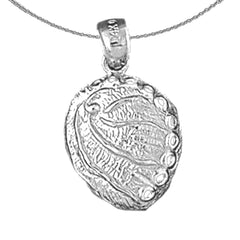 Sterling Silver Shell Pendant (Rhodium or Yellow Gold-plated)