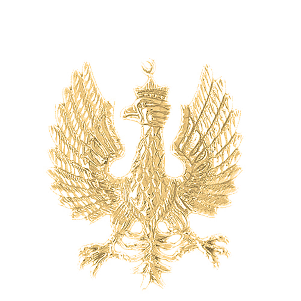 Yellow Gold-plated Silver Eagle Pendant