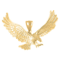 Yellow Gold-plated Silver Eagle Pendant