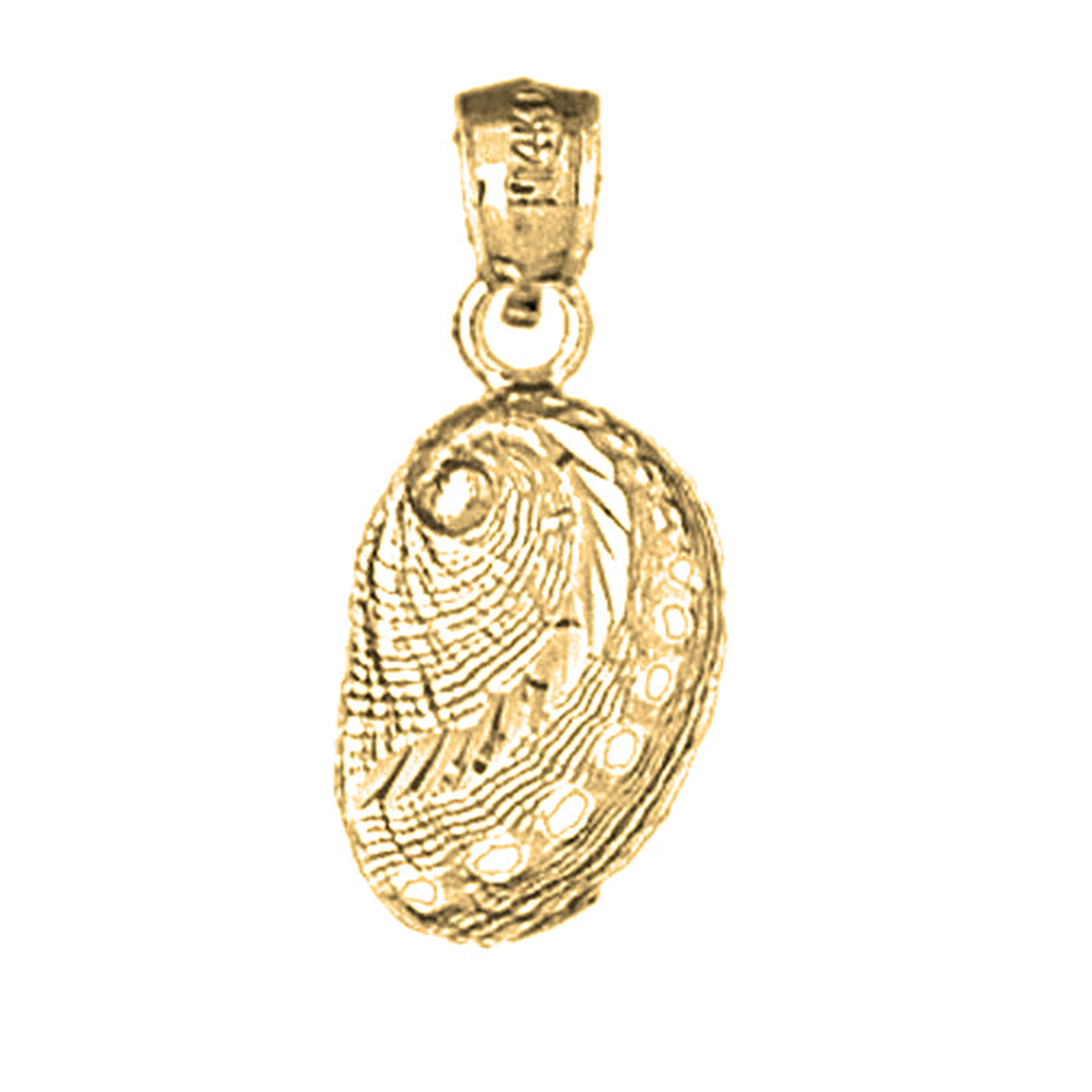 Yellow Gold-plated Silver Shell Pendant
