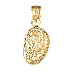 Yellow Gold-plated Silver Shell Pendant