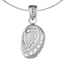 Sterling Silver Shell Pendant (Rhodium or Yellow Gold-plated)