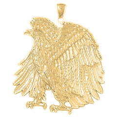 Yellow Gold-plated Silver Eagle Pendant
