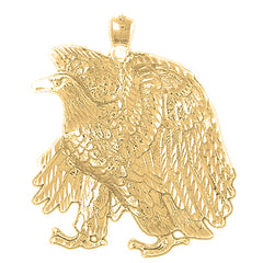 Yellow Gold-plated Silver Eagle Pendant