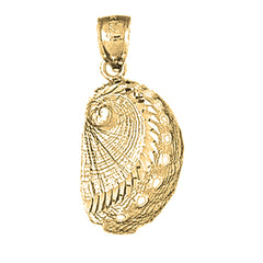 Yellow Gold-plated Silver Shell Pendant