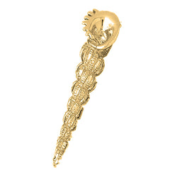 Yellow Gold-plated Silver Conch Shell Pendant