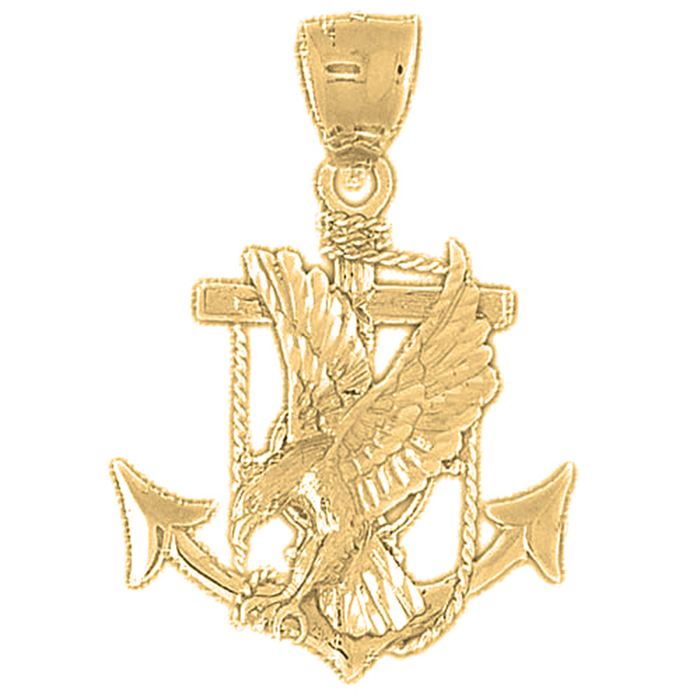 Yellow Gold-plated Silver Eagle Pendant