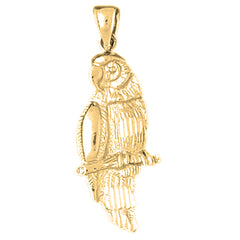 Yellow Gold-plated Silver Parrot Pendant