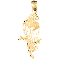 Yellow Gold-plated Silver Parrot Pendant