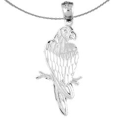 Colgante de loro de plata de ley (bañado en rodio o oro amarillo)