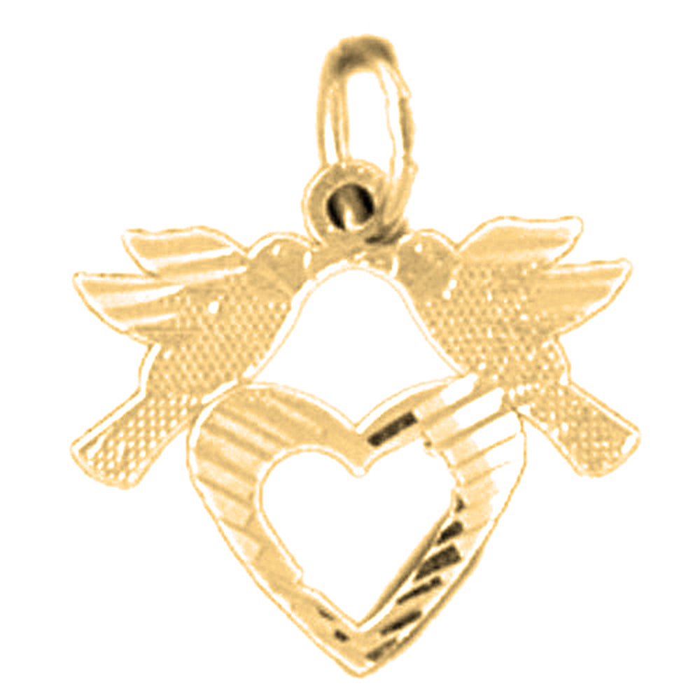 Yellow Gold-plated Silver Parrot Pendant