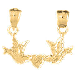 Colgante de loro de plata de ley (bañado en rodio o oro amarillo)