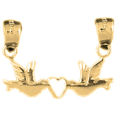 Colgante de loro de plata de ley (bañado en rodio o oro amarillo)