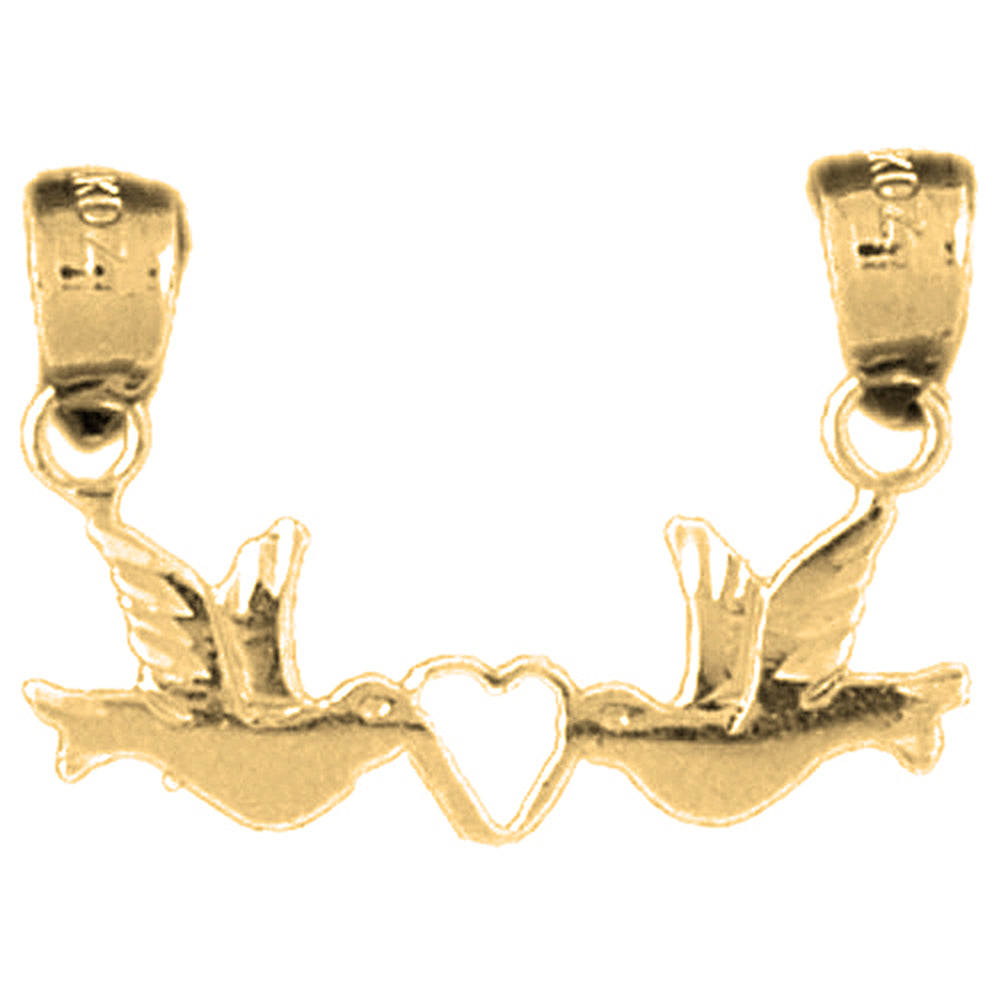 Yellow Gold-plated Silver Parrot Pendant