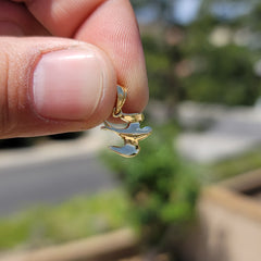 Sterling Silver Bird Pendant (Rhodium or Yellow Gold-plated)