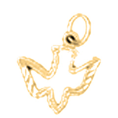 Yellow Gold-plated Silver Bird Pendant