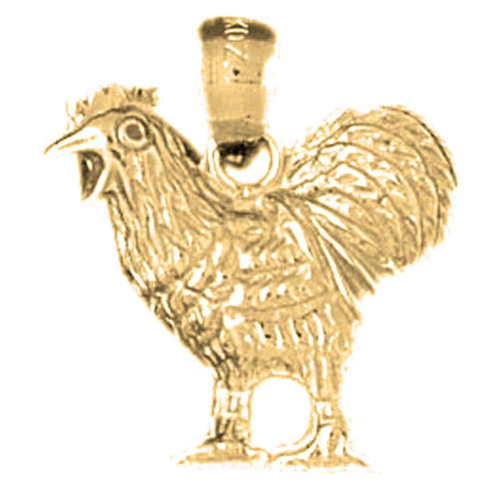 Yellow Gold-plated Silver Bird Pendant