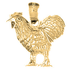 Yellow Gold-plated Silver Bird Pendant