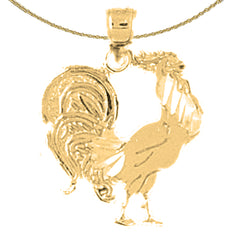 Sterling Silver Bird Pendant (Rhodium or Yellow Gold-plated)