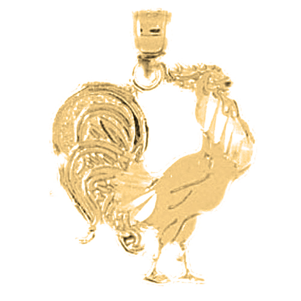 Yellow Gold-plated Silver Bird Pendant