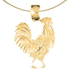 Colgante de pájaro de plata de ley (bañado en rodio o oro amarillo)