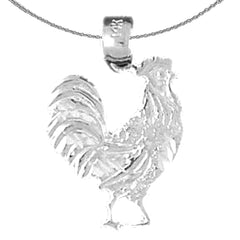 Colgante de pájaro de plata de ley (bañado en rodio o oro amarillo)