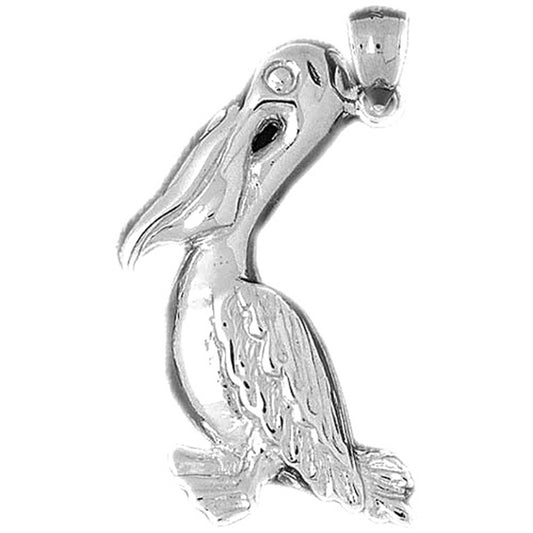 Sterling Silver Pelican Pendant